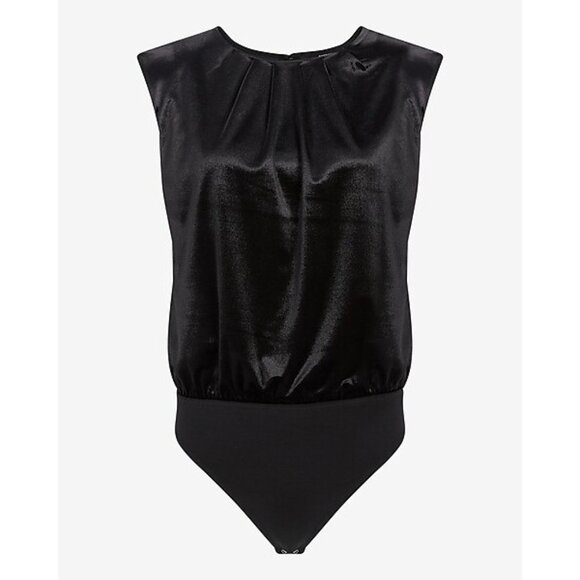 Express Velvet Strong Shoulder Thong Bodysuit S - Picture 5 of 5